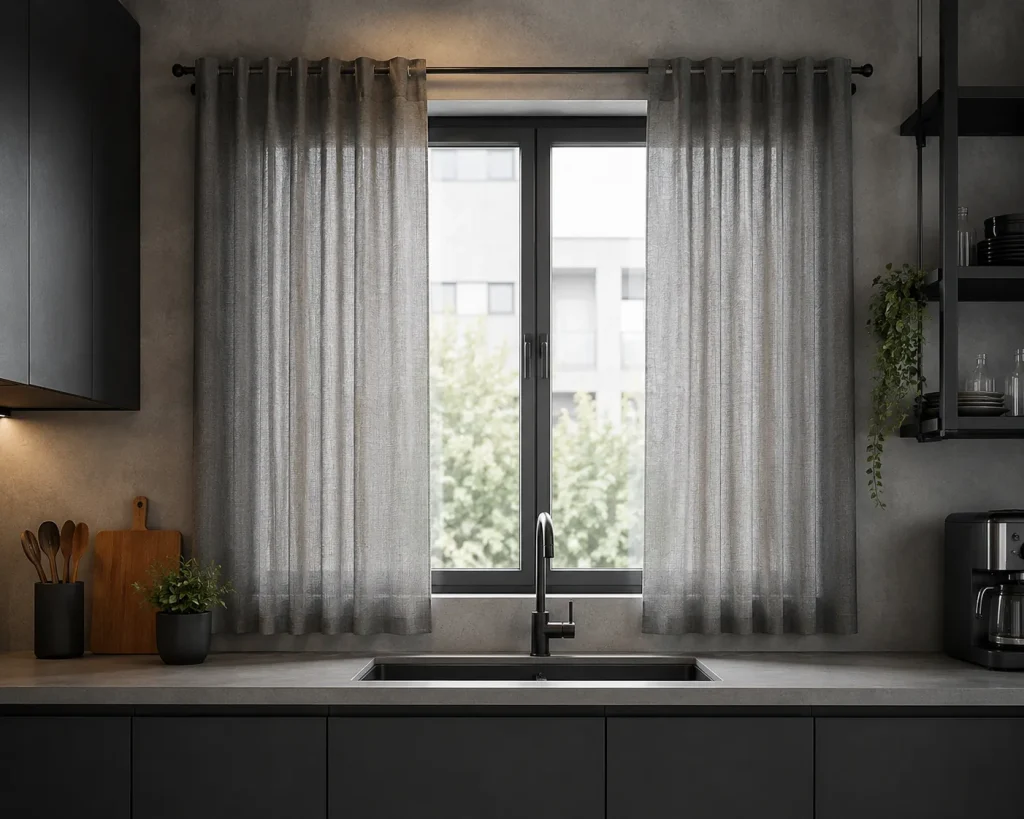 پرده آشپزخانه مدرن (ساده، بیروحیه و صنعتی)