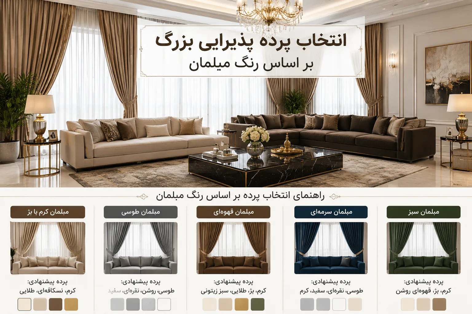 انتخاب پرده پذیرایی