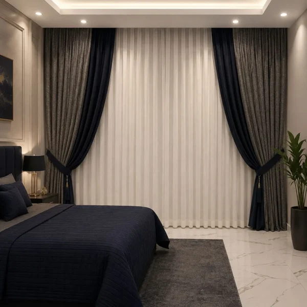 پرده اتاق خواب حریر شاین