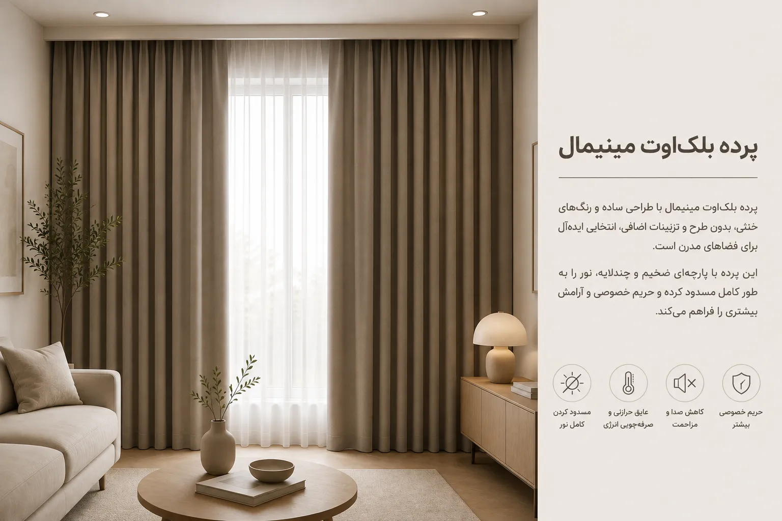 پرده بلکاوت مینیمال