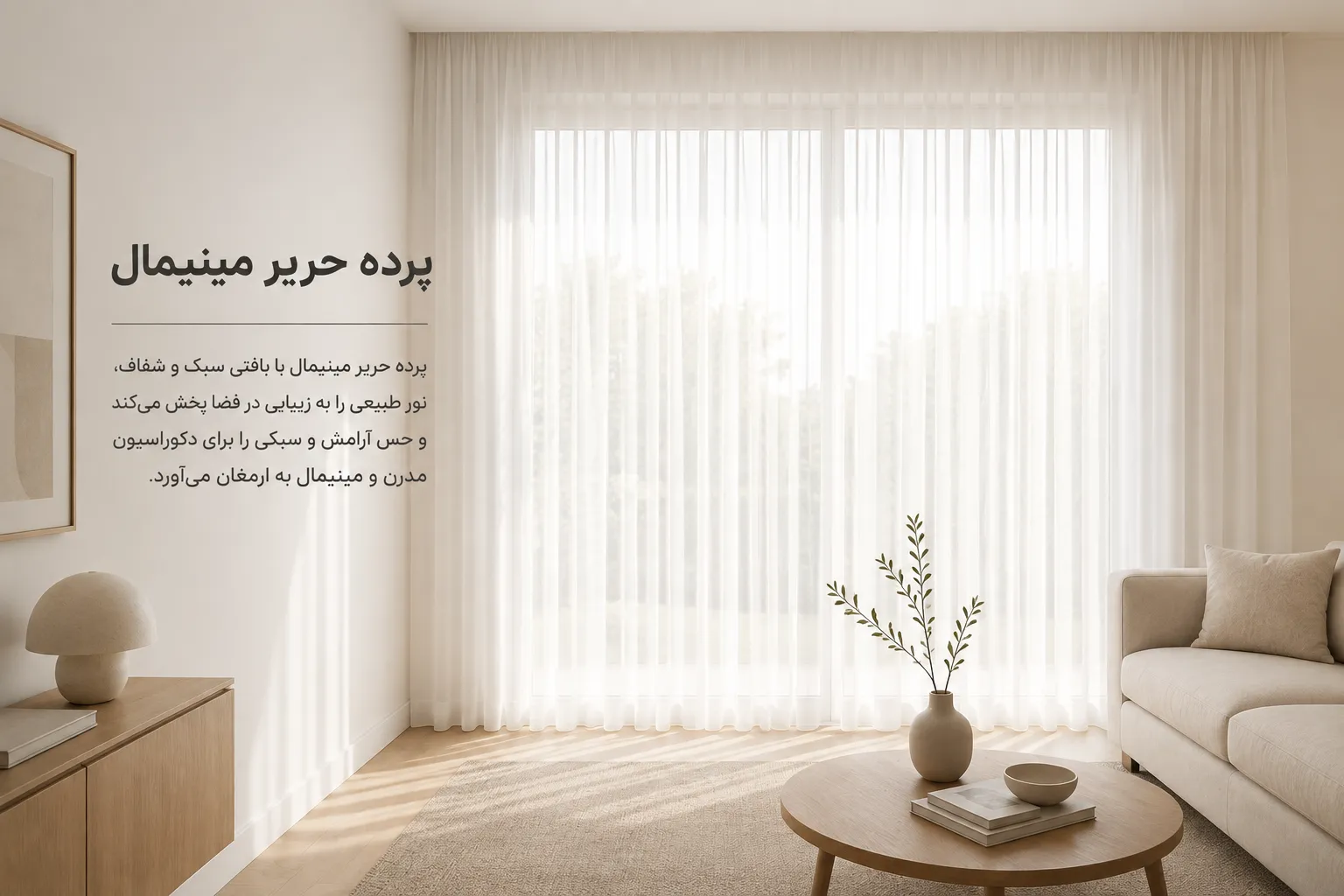 پرده حریر مینیمال